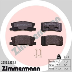 stabdžių trinkelių rinkinys, diskinis stabdys
                                ZIMMERMANN                                  