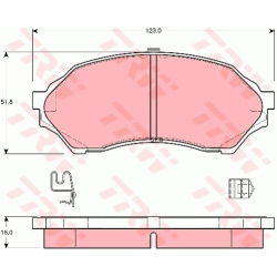 stabdžių trinkelių rinkinys, diskinis stabdys COTEC
TRW