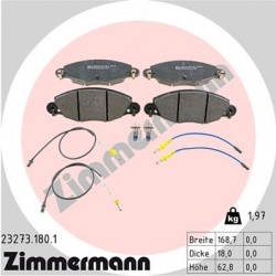 stabdžių trinkelių rinkinys, diskinis stabdys
                                ZIMMERMANN                                23