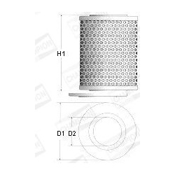 alyvos filtras
                                CHAMPION                                                X107/606, CHAMPION, X1