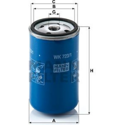 kuro filtras
                                MANN-FILTER                                                WK723/1, MANN-FILTER,