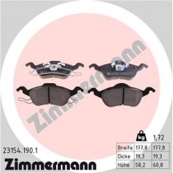 stabdžių trinkelių rinkinys, diskinis stabdys
                                ZIMMERMANN                                  