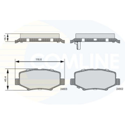 Stabdžių kaladėlės galinės
                                COMLINE                                                CBP360