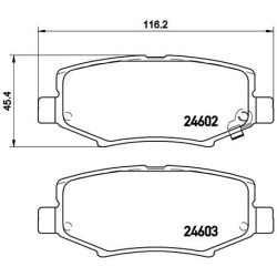 stabdžių trinkelių rinkinys, diskinis stabdys PRIME LINE
                                BREMBO                           