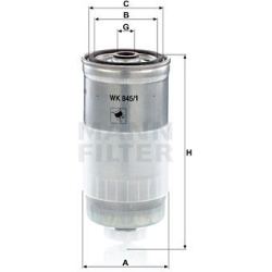 Filtras kuro diesel
                                MANN-FILTER                                                WK845/1, MANN-