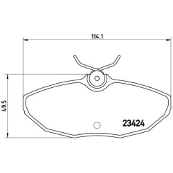 stabdžių trinkelių rinkinys, diskinis stabdys PRIME LINE
                                BREMBO                           