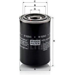 alyvos filtras
                                MANN-FILTER                                W929/3, MANN-FILTER, W9293, auto de