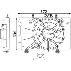 ventiliatorius, radiatoriaus
                                MAHLE                                                CFF 739 000