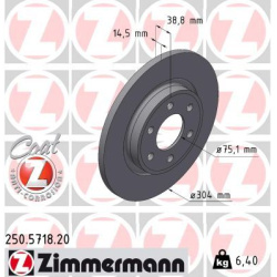 Stabdžių diskas COAT Z
                                ZIMMERMANN                                                250.5718.2