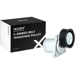 Įtempiklio skriemulys, V formos rumbuotas diržas
RIDEX
