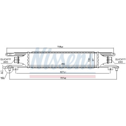 tarpinis suslėgto oro aušintuvas, kompresorius ** FIRST FIT **
                                NISSENS                     