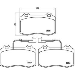 stabdžių trinkelių rinkinys, diskinis stabdys PRIME LINE
                                BREMBO                           