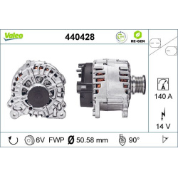 kintamosios srovės generatorius VALEO RE-GEN REMANUFACTURED
                                                440428, VALEO, 4