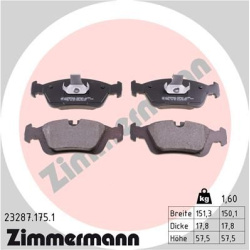 stabdžių trinkelių rinkinys, diskinis stabdys
                                ZIMMERMANN                                23