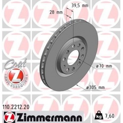 stabdžių diskas (1vnt) COAT Z
                                ZIMMERMANN                                110.2212.20, Nenuro