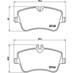 stabdžių trinkelių rinkinys, diskinis stabdys PRIME LINE
                                BREMBO                           