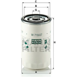 alyvos filtras
                                MANN-FILTER                                W719/27, MANN-FILTER, W71927, auto 