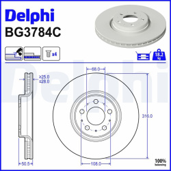 Stabdžių diskas
                                DELPHI                                                BG3784C, Nenurodytas 