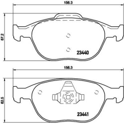 stabdžių trinkelių rinkinys, diskinis stabdys PRIME LINE
                                BREMBO                           