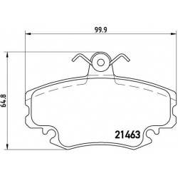 stabdžių trinkelių rinkinys, diskinis stabdys PRIME LINE
                                BREMBO                           