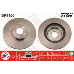 stabdžių diskas (1vnt)
                                TRW                                                DF4100, TRW, DF41