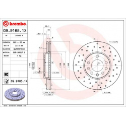 stabdžių diskas (1vnt) XTRA LINE - Xtra
                                BREMBO                                             