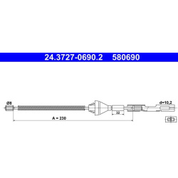 Trosas, stovėjimo stabdys
                                ATE                                                24.3727-0690.2,