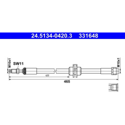 stabdžių žarnelė
                                ATE                                                24.5134-0420.3, ATE, 