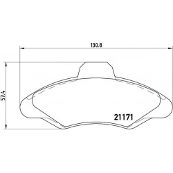 stabdžių trinkelių rinkinys, diskinis stabdys PRIME LINE
                                BREMBO                           