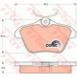 stabdžių trinkelių rinkinys, diskinis stabdys COTEC
                                TRW                                   