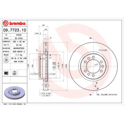 stabdžių diskas (1vnt) PRIME LINE
BREMBO 09.