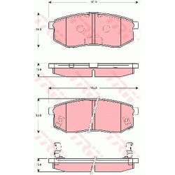 stabdžių trinkelių rinkinys, diskinis stabdys
                                TRW                                         