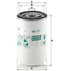 kuro filtras
                                MANN-FILTER                                                WK727, MANN-FILTER, W