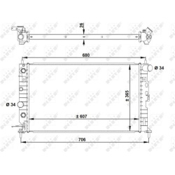 Aušinimo radiatorius
                                NRF                                                50219A, NRF, 50219A,