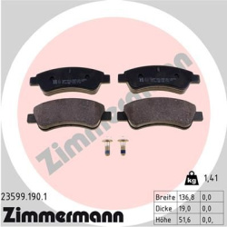 stabdžių trinkelių rinkinys, diskinis stabdys
                                ZIMMERMANN                                23
