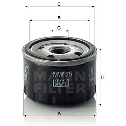 alyvos filtras
                                MANN-FILTER                                                MW75, MANN-FILTER, 