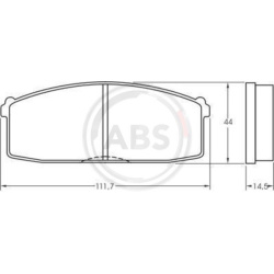 stabdžių trinkelių rinkinys, diskinis stabdys
                                A.B.S.                                      