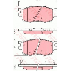 stabdžių trinkelių rinkinys, diskinis stabdys COTEC
                                TRW                                   