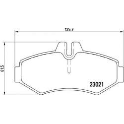stabdžių trinkelių rinkinys, diskinis stabdys PRIME LINE
                                BREMBO                           