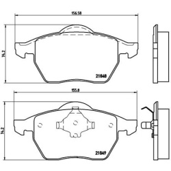 stabdžių trinkelių rinkinys, diskinis stabdys PRIME LINE
                                BREMBO                           