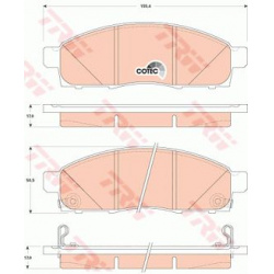 stabdžių trinkelių rinkinys, diskinis stabdys COTEC
TRW