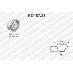 paskirstymo diržo komplektas
                                SNR                                                KD457.28, SN