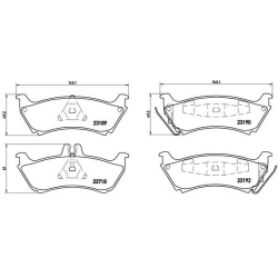 stabdžių trinkelių rinkinys, diskinis stabdys PRIME LINE
                                BREMBO                           