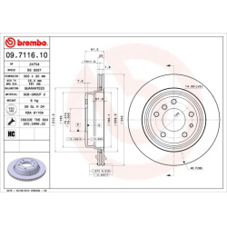 Stabdžių diskas PRIME LINE
                                BREMBO                                                09.7116.10