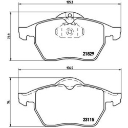 stabdžių trinkelių rinkinys, diskinis stabdys PRIME LINE
                                BREMBO                           