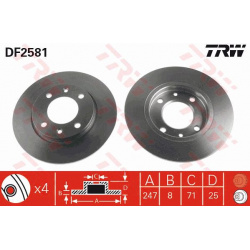 Stabdžių diskas
                                TRW                                                DF2581, TRW, DF2581, aut
