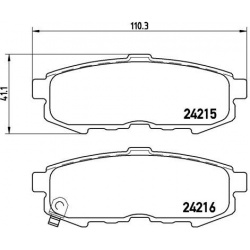 stabdžių trinkelių rinkinys, diskinis stabdys PRIME LINE
                                BREMBO                           