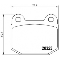 stabdžių trinkelių rinkinys, diskinis stabdys PRIME LINE
                                BREMBO                           