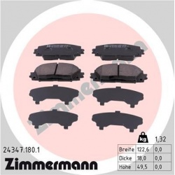 stabdžių trinkelių rinkinys, diskinis stabdys
                                ZIMMERMANN                                24
