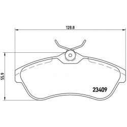 stabdžių trinkelių rinkinys, diskinis stabdys PRIME LINE
                                BREMBO                           